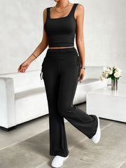 Devine Square Neck Tank and Drawstring Pants Set